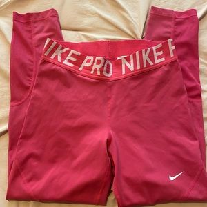 Nike Pro Dry Fit Leggings- Hot Pink